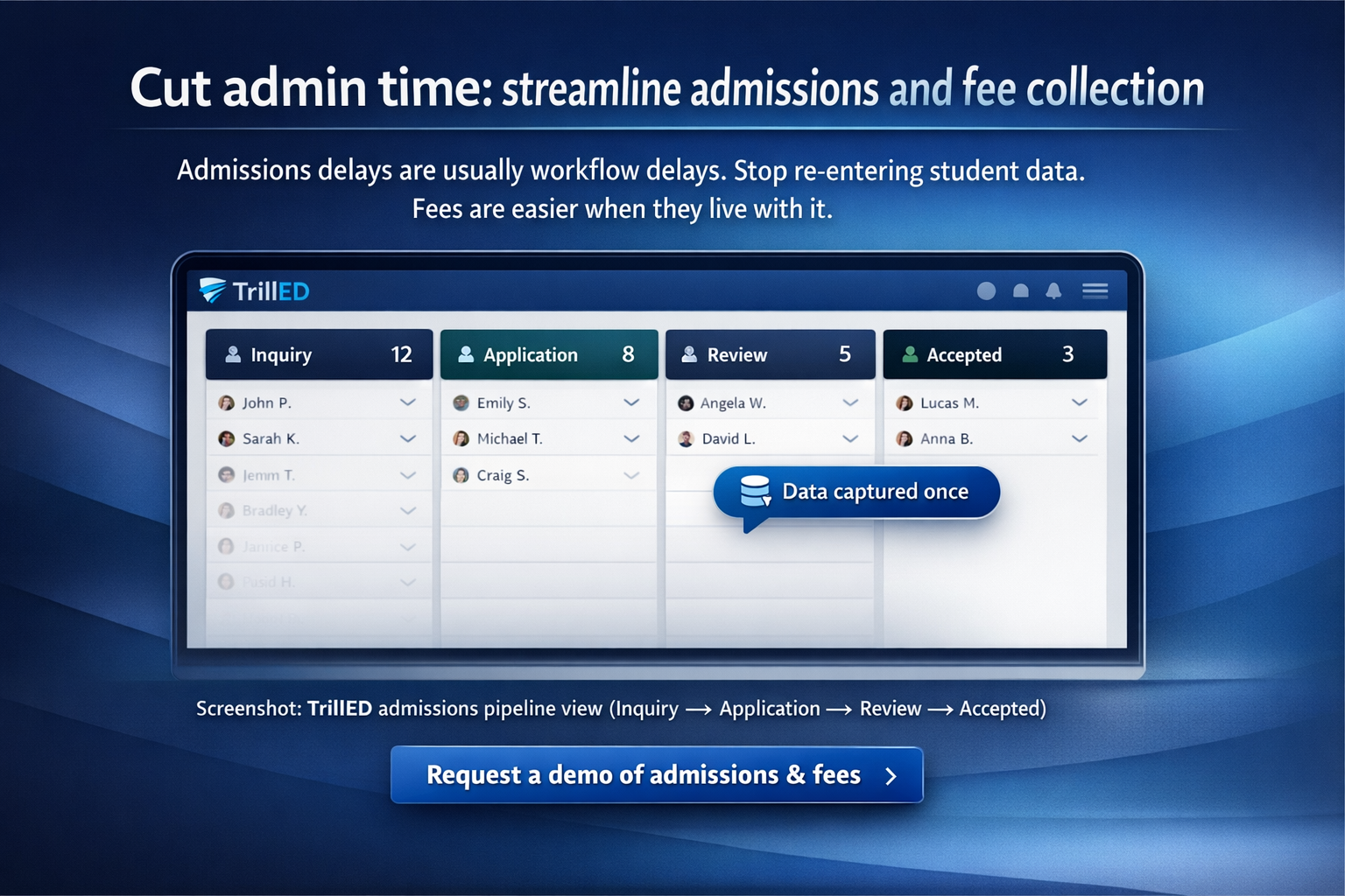 Cut Admin Time with Streamlined Admissions & Fee Collection
